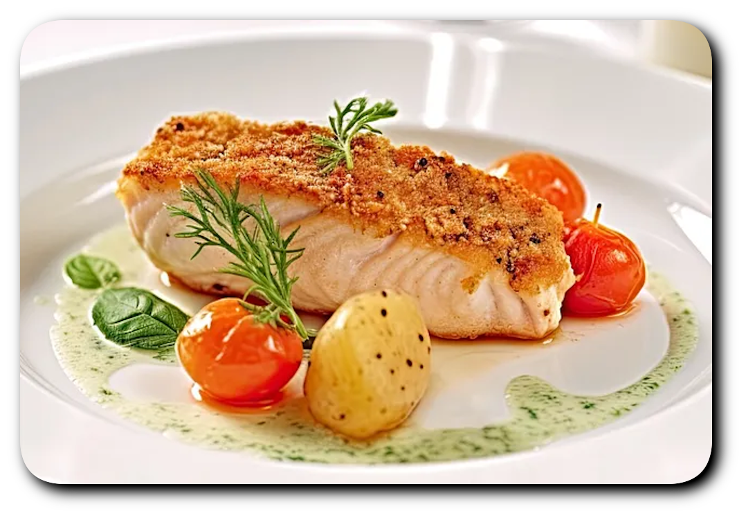 zanderfilet mit parmesan kraeuterkruste png