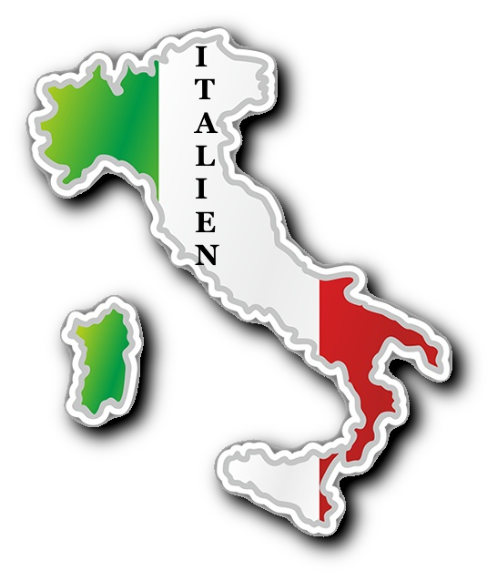 Italien mit Text