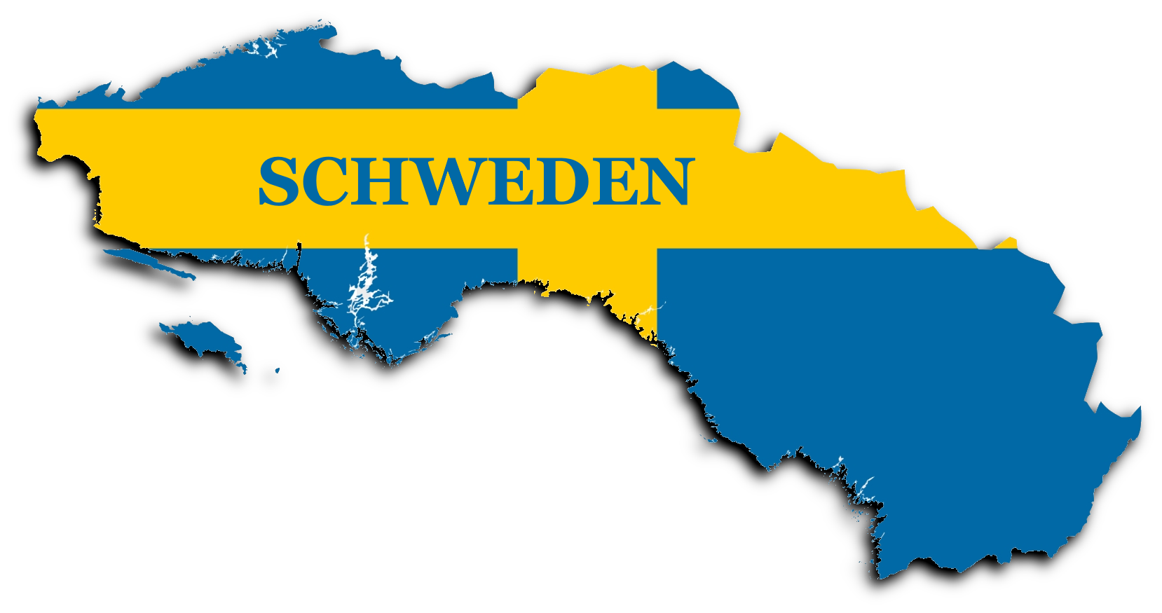 Sweden mit Text